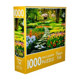 Flower Path Jigsaw Puzzles 1000 Pieces for Adults, Teens and Kids by Page Publications