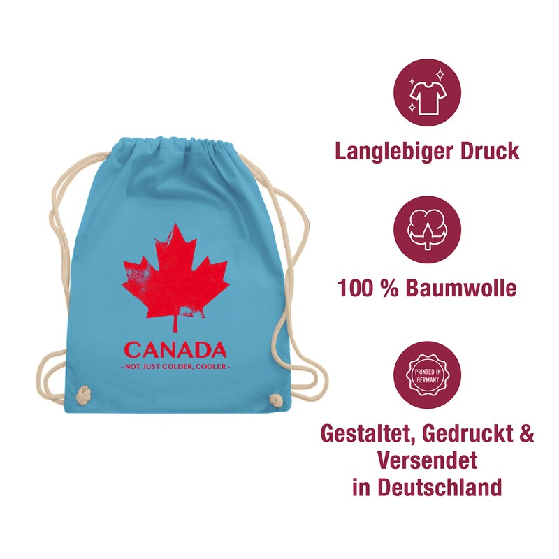 Vintage Gym Bag with Writing “Canada, Not Just Colder, Cooler”