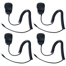 Sarcia Remote Shoulder Speaker Microphone 1 Pin 2.5mm Handheld Speaker Microphone with PTT Compatible with Cobra PX655 PX650 CXT195 RX380 RX385 RX680 RX685 ACXT145 ACXT345 ACXT645 Two Way Radios,4 PCS