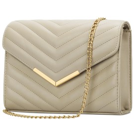 KKXIU Women Formal Vegan Leather Evening Envelope Clutch Purses and Handbags for Party Wedding Prom Bridal (A-Beige)