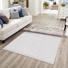 Wellco 7'x10' Non Slip Rug Pad,Slip Resistant Rug Gripper for Area Pads - Safe for All Floors and Finishes,White
