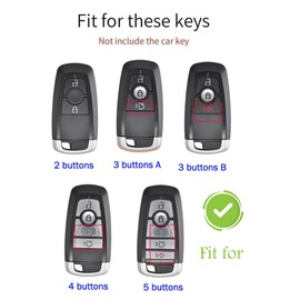 ontto ontto Passt fr Ford Fusion Edge Explorer Expedition Mondeo Fiesta Everest Schlsselhlle Autoschlssel Funkschlssel Hlle Tasche Schlsselanh?nger Schlsselgeh?use Schutzhlle-3 Tasten A Schwarz