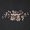 Accesorios para El Cabello Mujer, Cristal Blanco, Oro Rosa