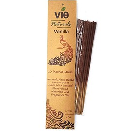 VIE Naturals Hand Rolled Incense, Pack of 20 Sticks, Vanilla