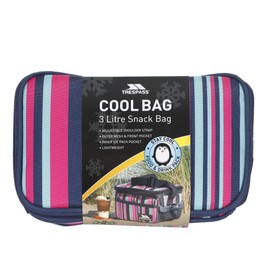 Trespass Nuko, Tropical Stripe, Small Cool Bag 3L with Internal Sealable Compartment, Blue
