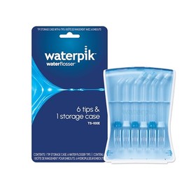 Waterpik conveniente higiénico resistente estuche de almacenamiento para puntas de repuesto, 6 unidades
