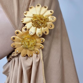 Yaqeen Girls Hijab 1-7 yrs Children Scarf islamic Headscarf Instant Kids Ideal for nursery, Party, madrassa… (Mocha)