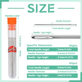 GarfxG 120pcs Beading Needles Straight Beading Needles for Jewelry Making, Size 10 and Size 11 Fine Thread Seed Beads Needles with Storage Tube for Bead & Sequin Embroidery Crafting DIY