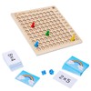 Multiplication Board Game Wooden Early Learning Educational Brain Development Math