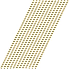 Sutemribor Brass Solid Round Rod Lathe Bar Stock, 1/8 inch in Diameter, 12 inches in Length (12 Pieces)