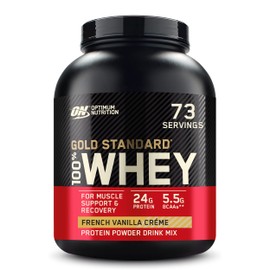 Optimum Nutrition Gold Standard 100% Whey Protein Powder, French Vanilla Crème, 5 Pound (Packaging May Vary)