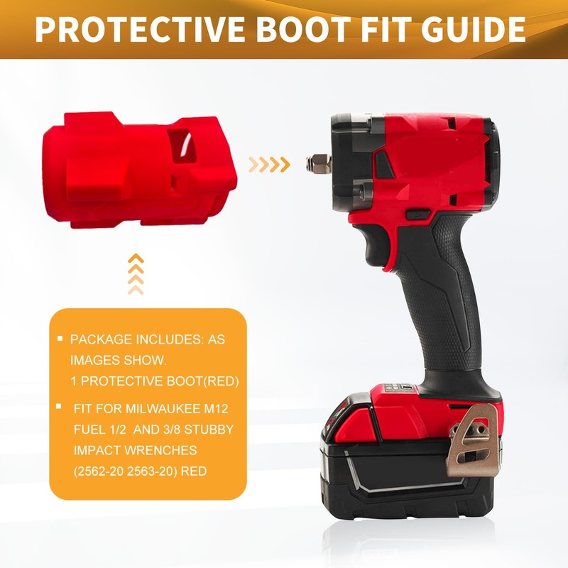 deawater 1pcs 49-16-2563 Impact Driver Protective Boot Fit for M12
