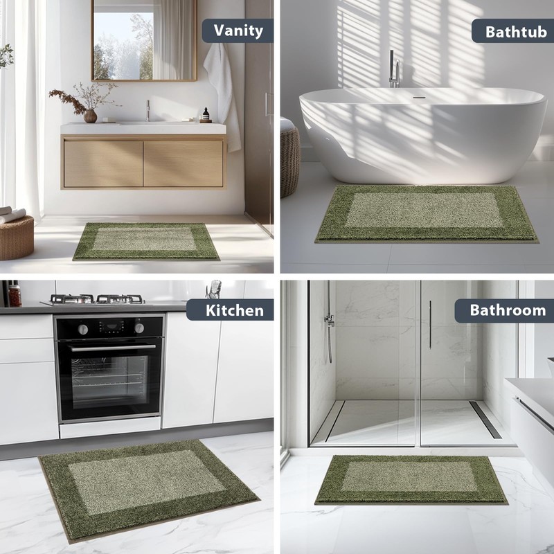anllugs Bathroom Rugs 24" x 60", Non-Slip Extra Soft Absorbent