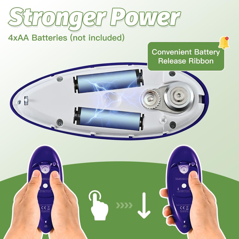 Electric Can Opener, Handheld One Touch Automatic Can Openers