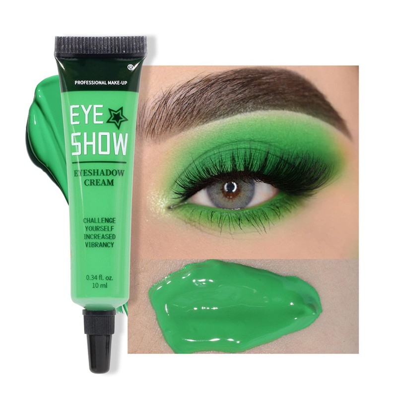 Green Eyeshadow Primer, Violet Color Cut-Crease Eye Based Makeup, Matte