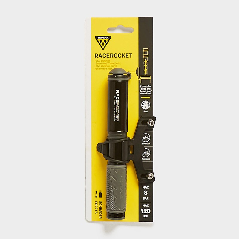 Topeak Race Rocket Mini Pump, Black,18 x 3.6 x 2.5