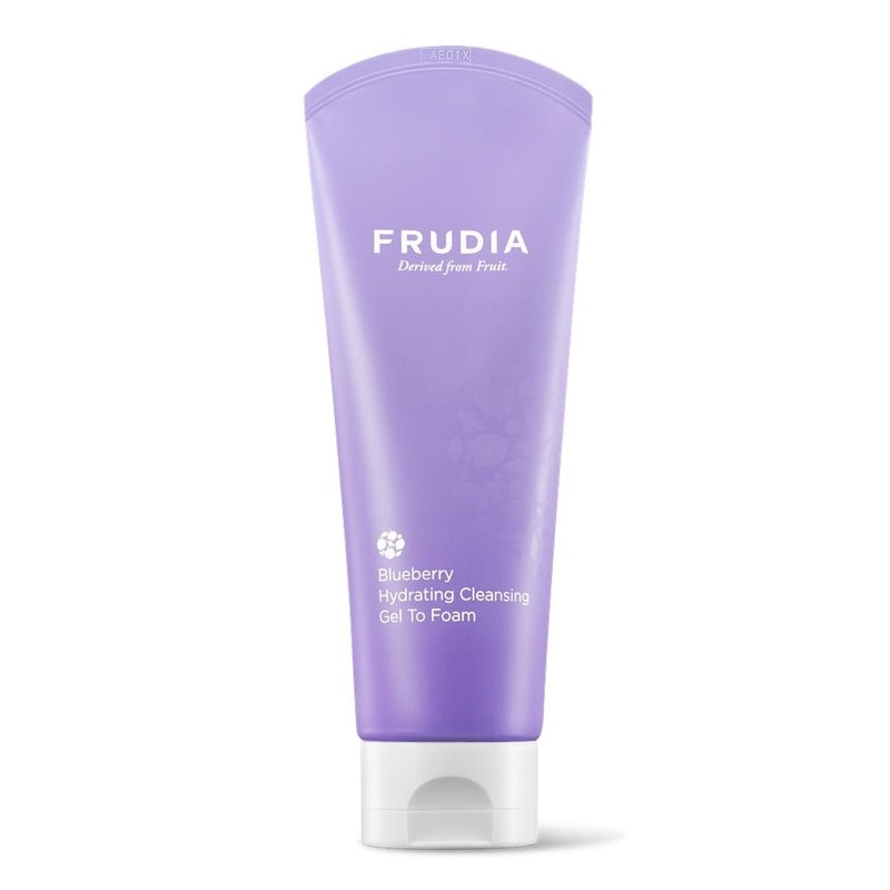 FRUDIA Blueberry Hydrating Gel-to-Foam Facial Cleanser (4.9 oz) – Gentle