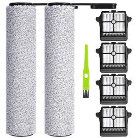 6 Stück Bürstenrolle Filter Ersatzteile für Tineco Floor One S7 Pro, Floor One S6 Akku-Nass- und Trockensauger mit 2 Bürstenrolle und 4 Filter Saugroboter Zubehörsets