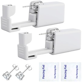 Ear Piercing Gun, Disposable Ear Piercing Kit with CZ Earring Stud, No Pain Easy Use at Home (5mm)