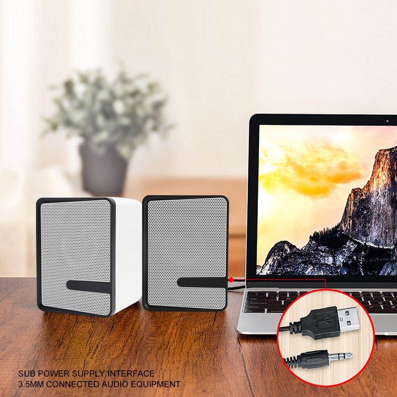 Wireless Desktop Computer Speaker Recrectangular USB Mobile Phone Universal Active