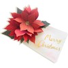 GreetingLife LY-27 Greeting Life Christmas Card Flower Pop Up Poinsettia