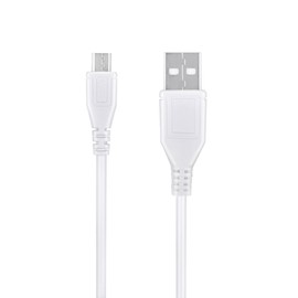 PwrON 3.3ft White Micro USB Charging Cable PC Laptop DC Charger Power Cord for Lightkiwi K8968 Waterproof Portable Camping Wireless Bluetooth Speaker