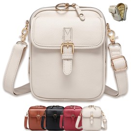 Crossbody Bags for Women Anti Theft, Vintage Faux Leather Travel Purses Small Shoulder Sling Messenger Bag, Large Capacity