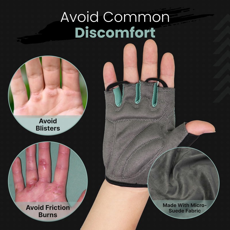 Cycling Gloves (Gray - Half Finger, X-Large)