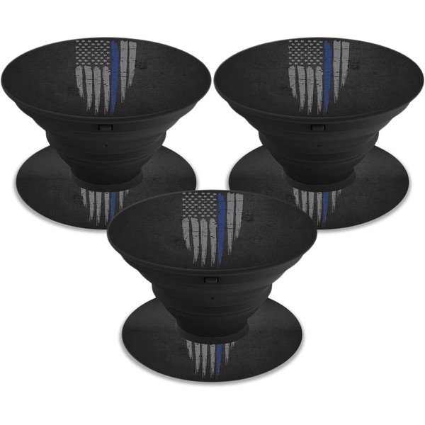 MightySkins Skin Compatible with PopSocket PopSocket - Thin Blue Line | Protective, Durable, and Unique Vinyl Decal wrap Cover | Easy to Apply, Remove, and Change Styles | Made in The USA