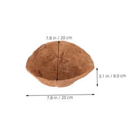 Levemolo Natural Coconut Fiber Round Liners 4pcs Replacement Liners for Hanging Baskets Planters Window Boxes Non-Slip Feature