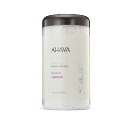 AHAVA Dead Sea Mineral Bath Salt, Calming Lavender - Intense Relaxation for Body & Mind, Elevates Moisture, Softens & Eases Sore Muscles, Enriched by Exclusive Dead Sea Salt & Osmoter blend, 32 Oz