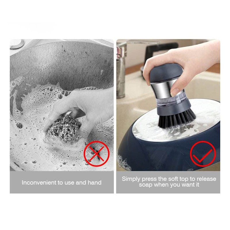 Soap Dispensing Dish Brush, Cleaning Brush Household round brush Kitchen