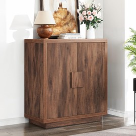 ONBRILL Sideboard Buffet Cabinet with Storage, 32" Small Coffee Bar Cabinet with 2 Doors & Adjustable Shelf, Wooden Accent Cabinet TV Stands for Living Room, Hallway (32'' Wide)