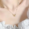YANCHUN Gold Bow Necklace for Women Dainty Gold Bow Bracelet