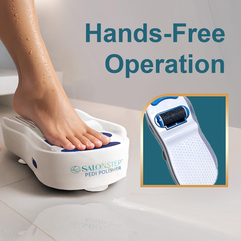 Salon Step Pedi Polisher – Hands-Free Foot Exfoliator for Shower