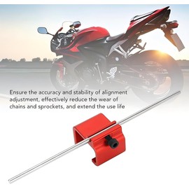 Motorcycle Chain Alignment Tool，Aluminium Alloy Sprocket Chain Adjusting Tool Universal Quick Accurate Motorbike Chain Alignment Tool Repair Accessories Tool for Motorcycles ATVs(Red)