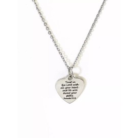 JKCE Designs Scripture Jewelry, Scripture Necklace, Bible Verse Jewelry, Trust In The Lord