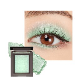Green Glitter Eyeshadow Palette, Metallic Shimmer Single Eye Shadow Palette
