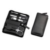 Manicure Set 4-Piece Travel Case - Nail Scissors, Nail Clippers,