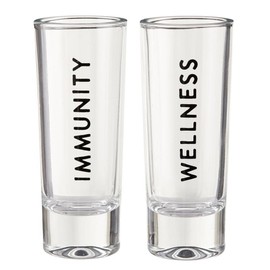 Bella Sleep + Spa Elixir Shot Glasses Cardboard Book Gift Box, 2-Piece, Immunity & Wellness