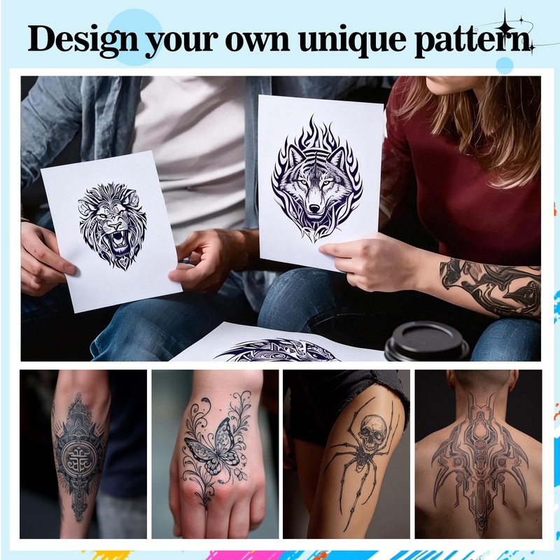 100 Pcs Tattoo Transfer Paper, Professional Level A4 Thermal Stencil