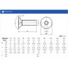 50pcs M4 x 6mm Grade 10.9 Flat Countersunk Hex Socket