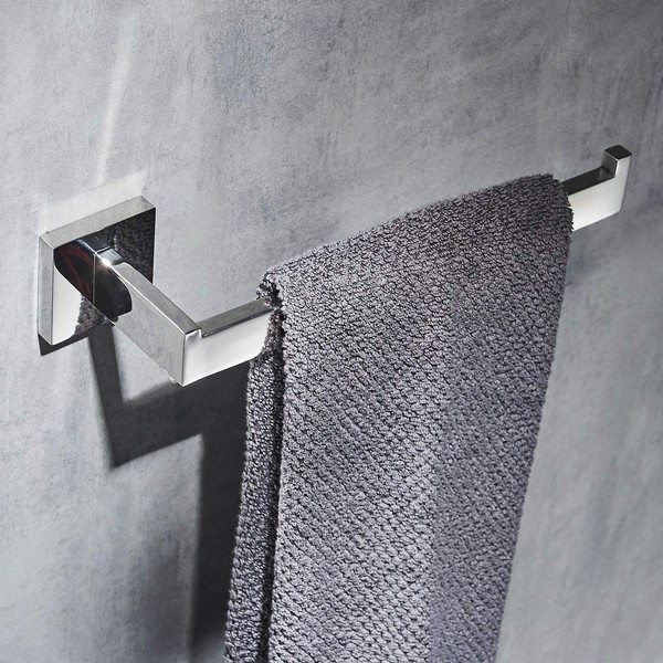 Beelee Towel Rail Polished Chrome Towel Bar Towel Ring Wall