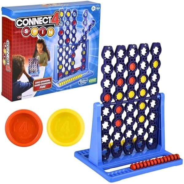 Hasbro Gaming Connect 4 Spin Game, Features Spinning Connect 4