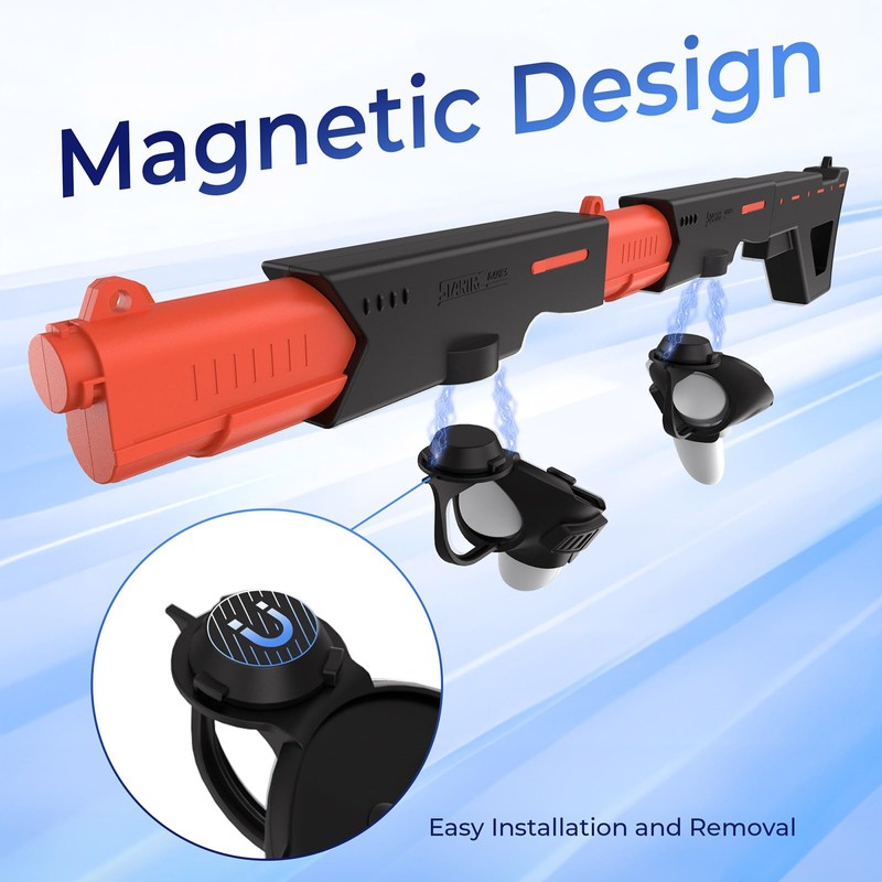 LICHIFIT Magnetic VR Machine Gun/Pistol Model Controller Holder for Meta