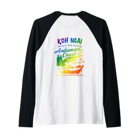Koh Ngai Dive Adventure Andaman Coast Raglan Baseball Tee