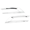 2PCS Front Fog Light Trim Silver Decoration Anti Fading Exterior