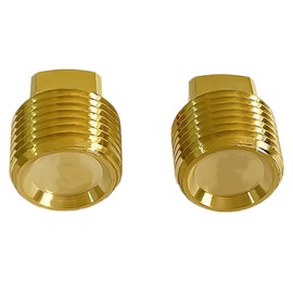 1/2" NPT Solid Brass Drain Plugs commonly Used in Boat Hulls, 2 Pack Solid Brass Boat Hull Spare Garboard Drain Plug for Bayliner Four Winns Glastron Larson Sea Ray Starcraft and Many Other Models