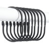 Goowin Shower Curtain Rings, 12 Pcs Shower Curtain Hooks, Oval