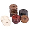 40pcs Round Wood Buttons 4 Holes for Sewing Clothing,Sewing Buttons